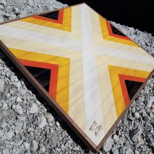 Geometric X Wood Mosaic