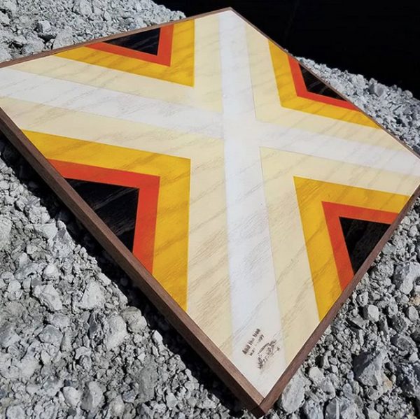 Geometric X Wood Mosaic