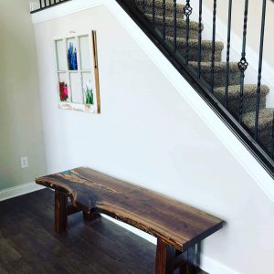 live edge bench